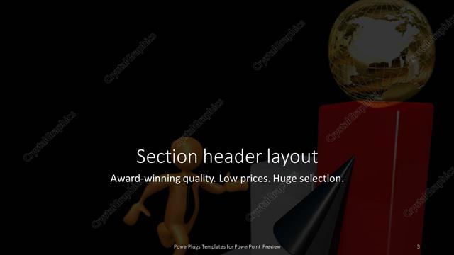 Section Header presentation slide layout