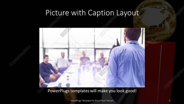 Picture with Caption presentation slide layout