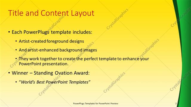 Title and Content presentation slide layout