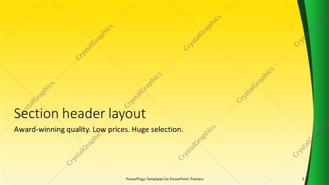 Section Header presentation slide layout