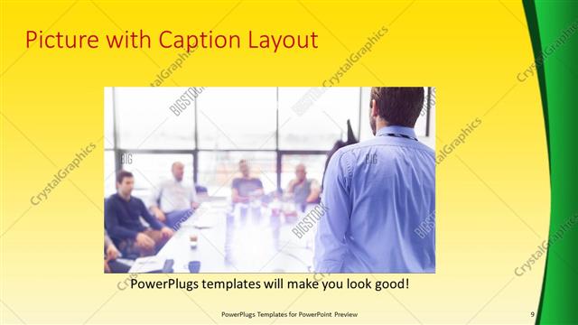 Picture with Caption presentation slide layout