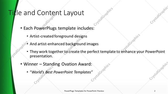 Title and Content presentation slide layout