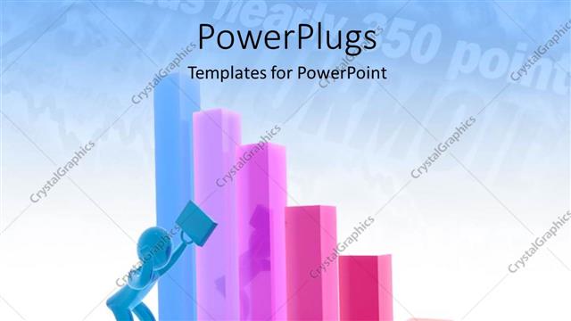 Presentation with crash - A person with a growth table and bluish background