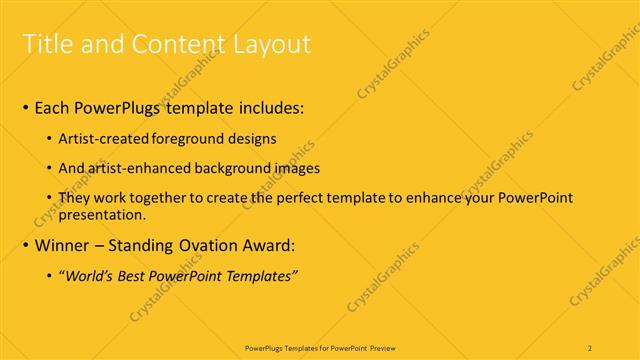 Title and Content presentation slide layout