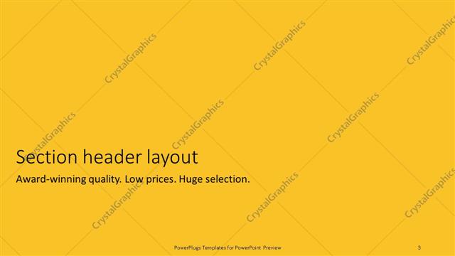Section Header presentation slide layout