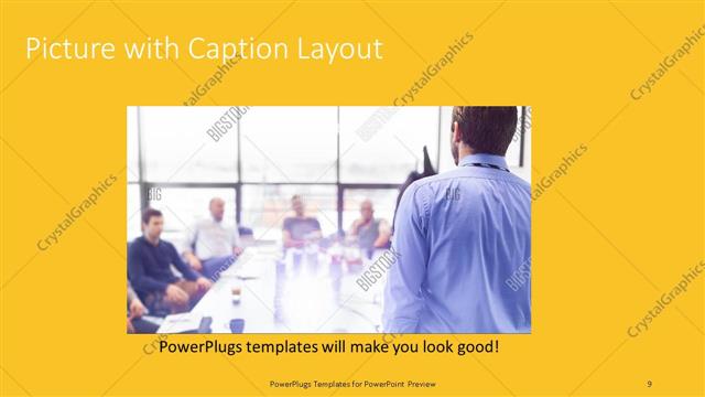 Picture with Caption presentation slide layout