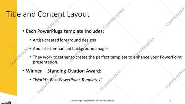 Title and Content presentation slide layout