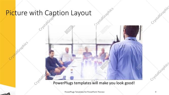 Picture with Caption presentation slide layout