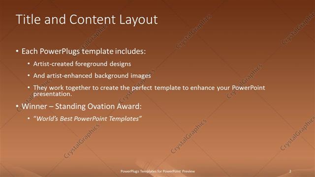 Title and Content presentation slide layout