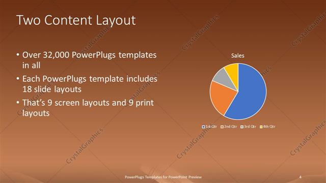 Two Content presentation slide layout