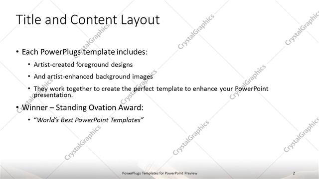 Title and Content presentation slide layout