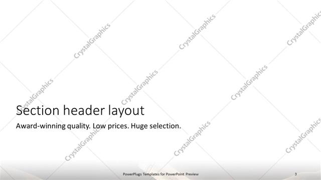 Section Header presentation slide layout