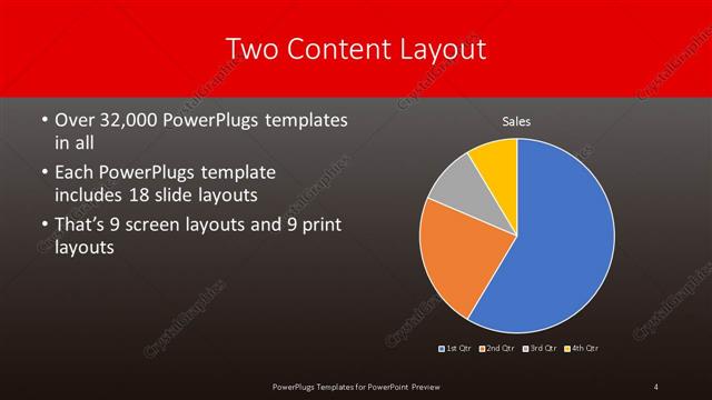 Two Content presentation slide layout