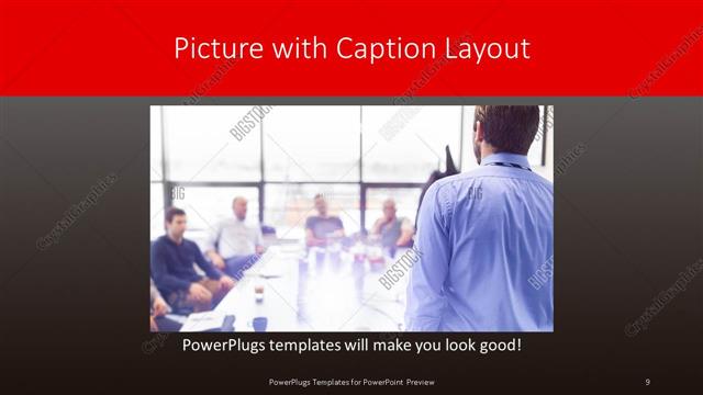 Picture with Caption presentation slide layout