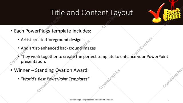 Title and Content presentation slide layout