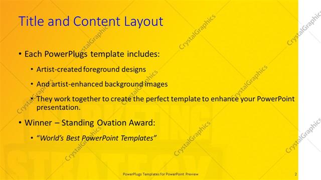 Title and Content presentation slide layout