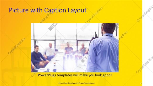 Picture with Caption presentation slide layout