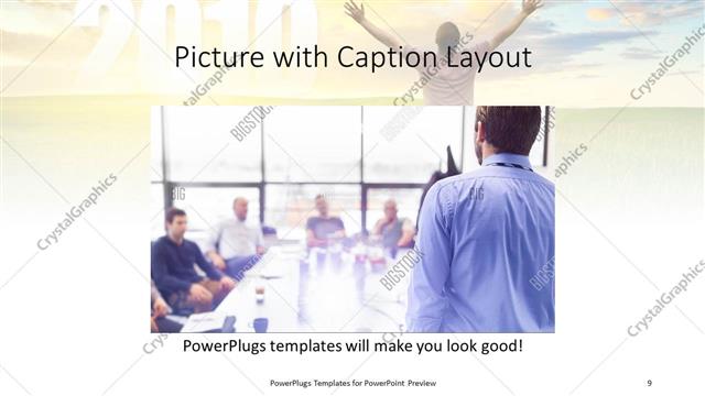 Picture with Caption presentation slide layout