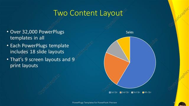 Two Content presentation slide layout