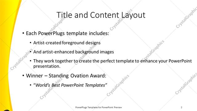 Title and Content presentation slide layout