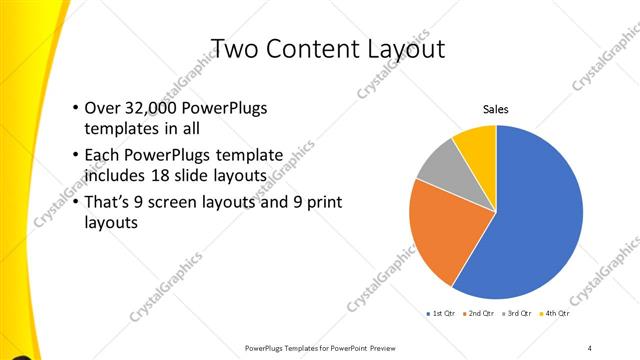Two Content presentation slide layout