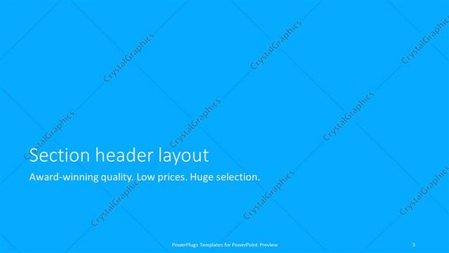 Section Header presentation slide layout