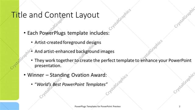 Title and Content presentation slide layout