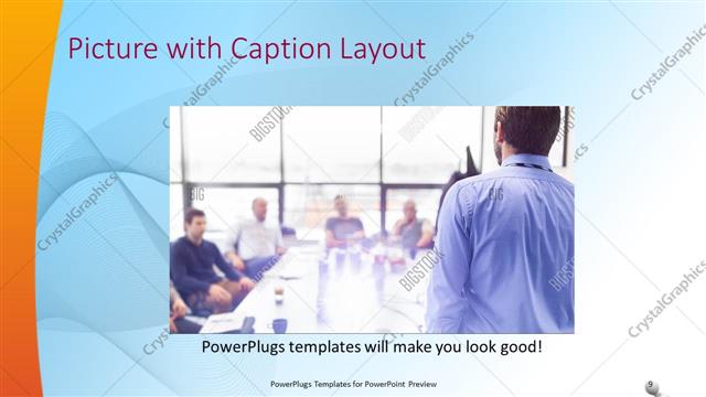 Picture with Caption presentation slide layout