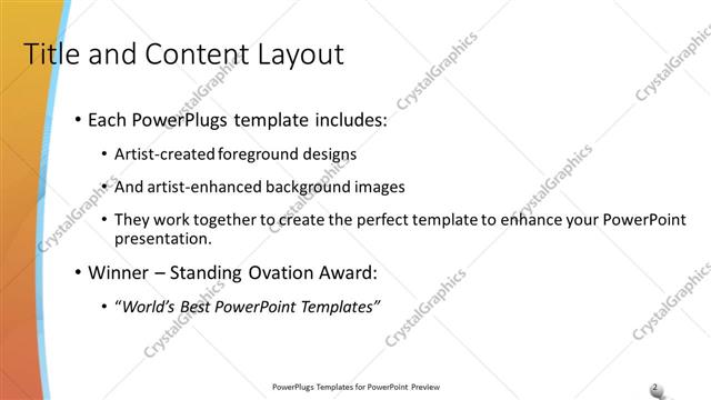 Title and Content presentation slide layout