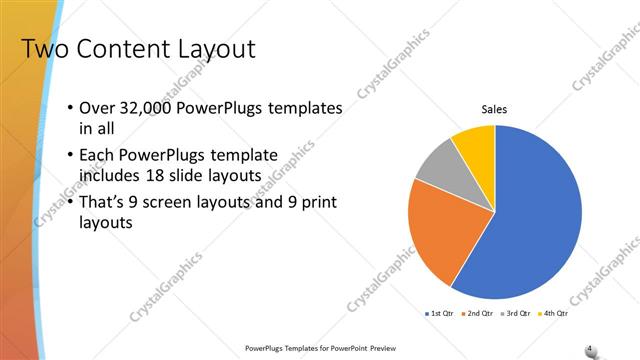 Two Content presentation slide layout
