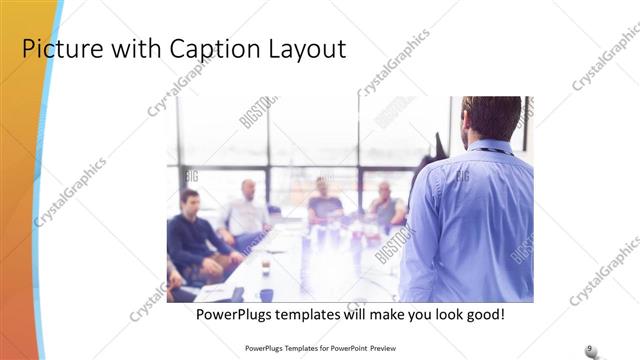 Picture with Caption presentation slide layout