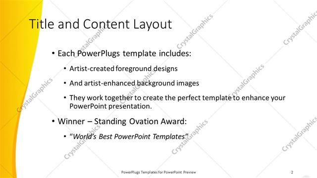 Title and Content presentation slide layout
