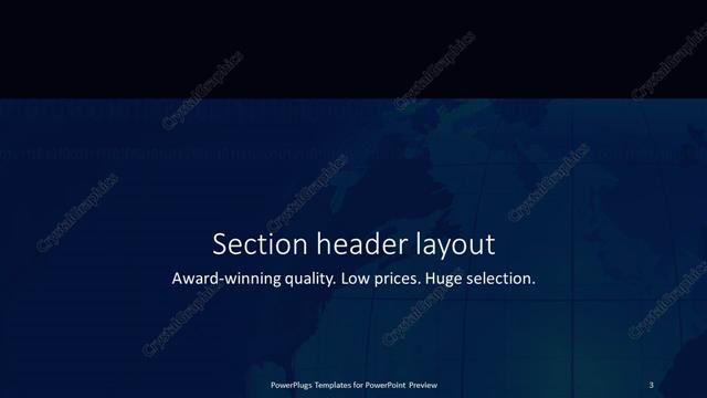 Section Header presentation slide layout