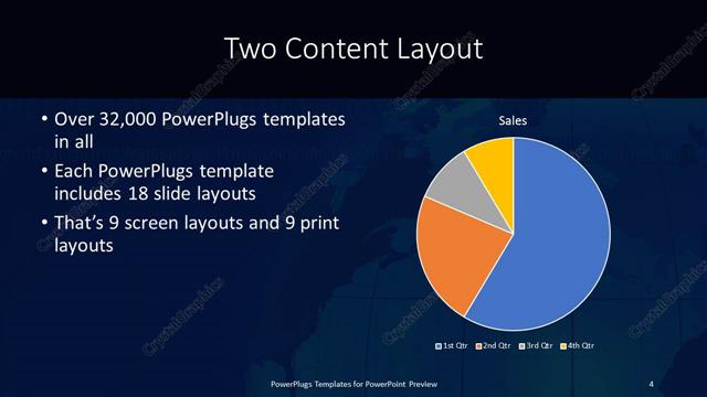 Two Content presentation slide layout