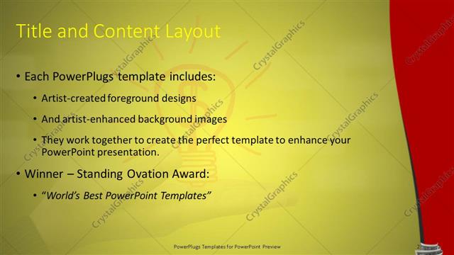 Title and Content presentation slide layout