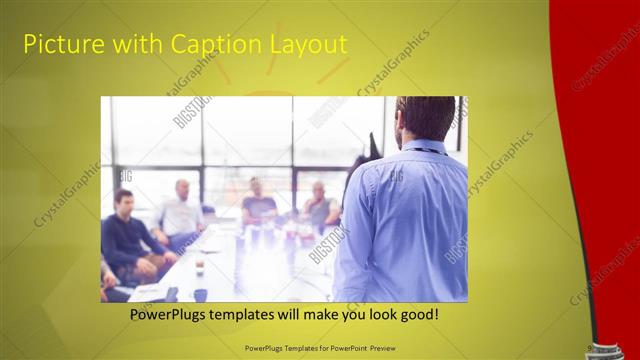 Picture with Caption presentation slide layout