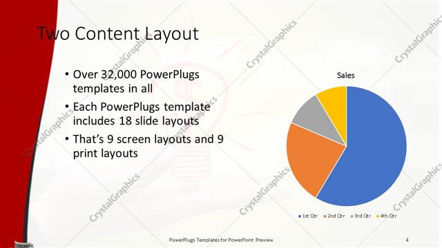 Two Content presentation slide layout