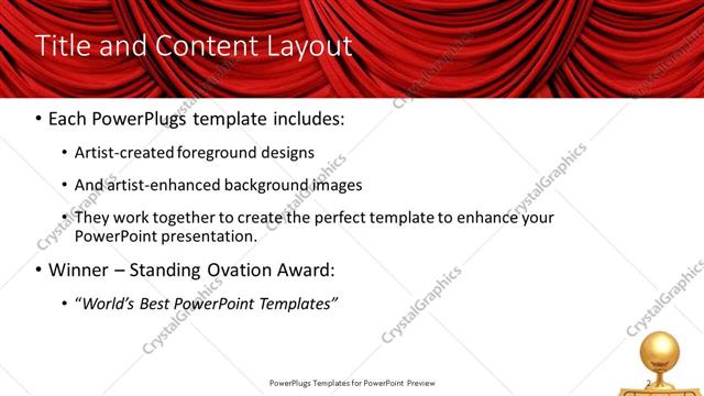 Title and Content presentation slide layout