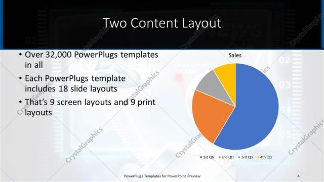 Two Content presentation slide layout