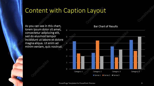 Content with Caption presentation slide layout