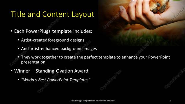 Title and Content presentation slide layout