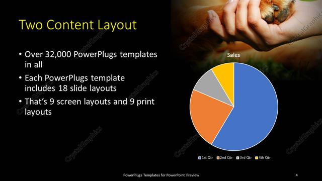 Two Content presentation slide layout