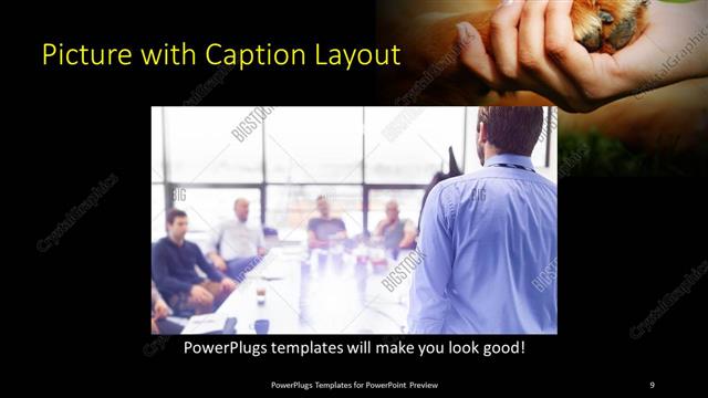 Picture with Caption presentation slide layout