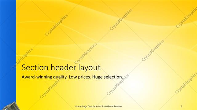 Section Header presentation slide layout