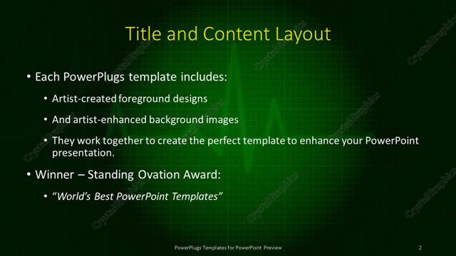Title and Content presentation slide layout
