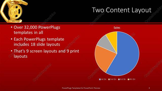 Two Content presentation slide layout