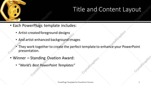 Title and Content presentation slide layout