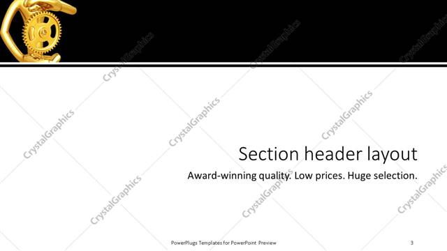 Section Header presentation slide layout
