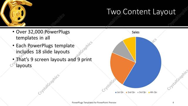 Two Content presentation slide layout