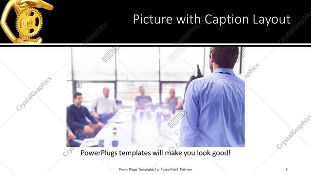 Picture with Caption presentation slide layout